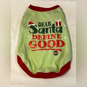 Pet 'Dear Santa Define Good' Festive Dog & Cat Shirt – Cute and Comfortable